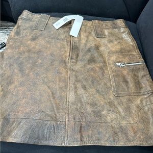 Gianni leather skirt